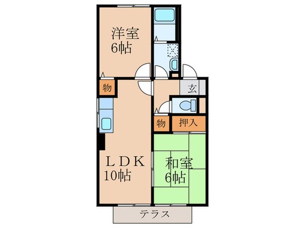 メゾンシャンヴェール２の物件間取画像